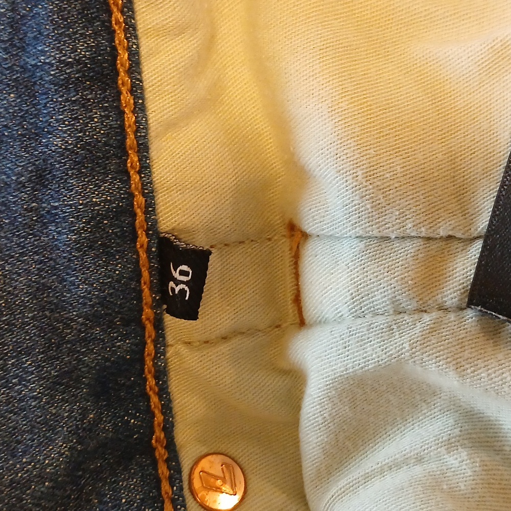 7 for ALL MANKIND size 36 Adrien men's Blue Denim Jeans - Picture 3 of 8